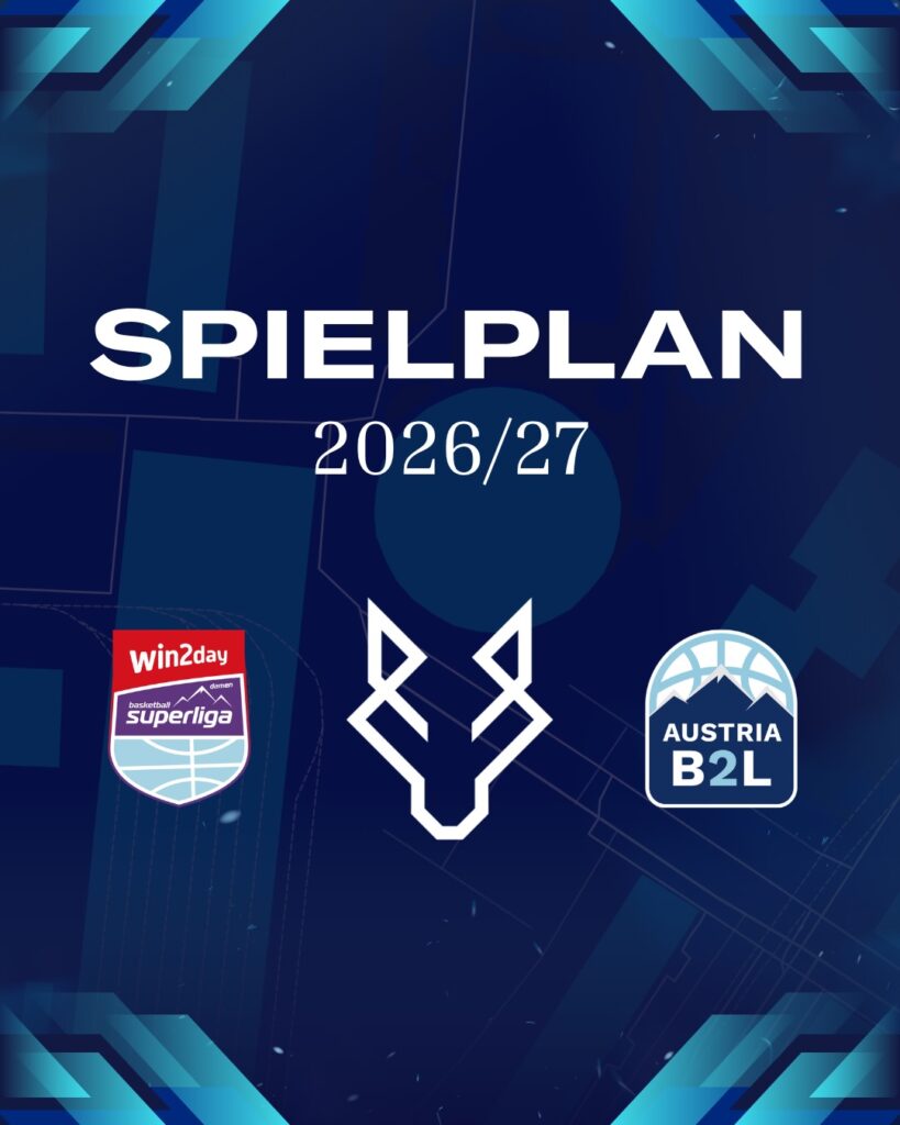 Grafik: Spielplan 2026/27 der Vienna Timberwolves in der Damen Superliga und der B2L